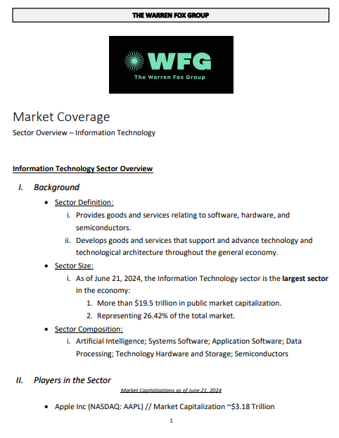 A market coverage of information technology